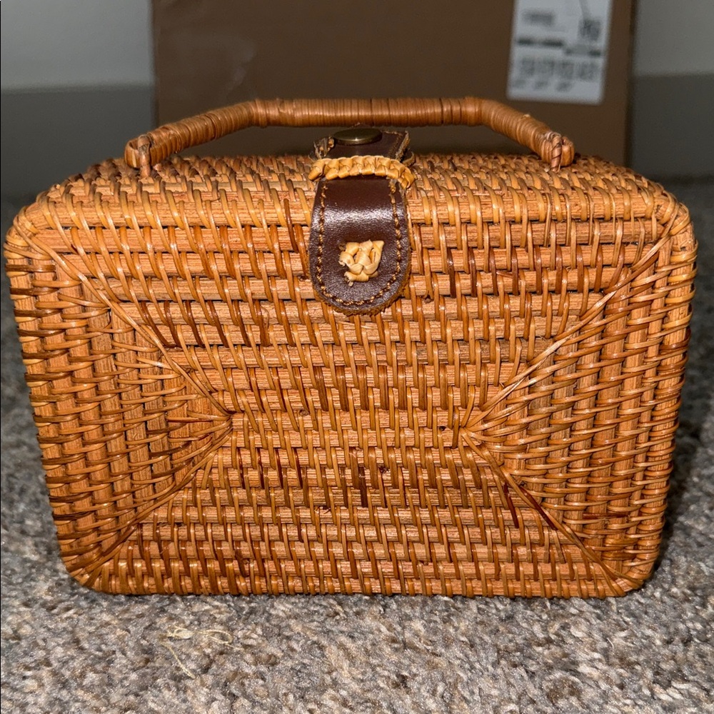 Woven Tan Handbag